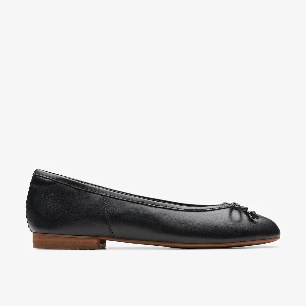 NEW CLARKS women's fawna lily loafers in black leather